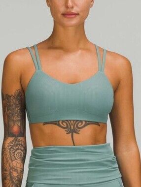 Lululemon Like a Cloud Bra B/C *Ribbed Tidewater Teal Size 4